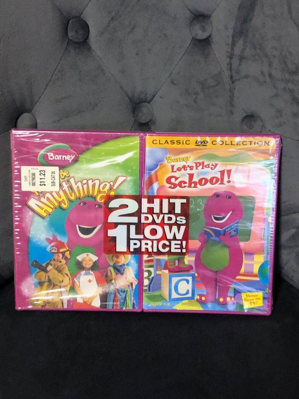 Barney Family Fun Pack 2 DVD Set New Sealed HTF You can be anything/Let's play